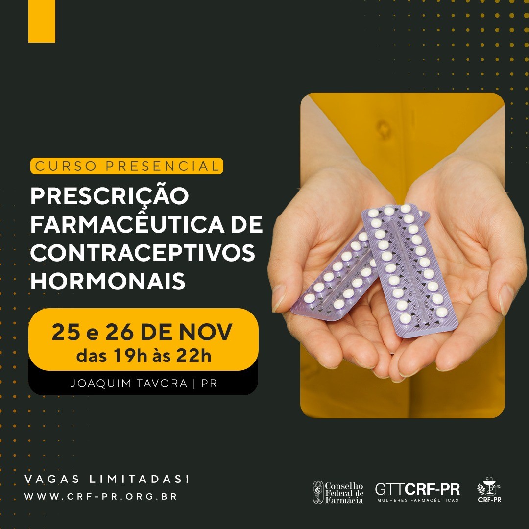 Curso Prescrição Farmacêutica de Contraceptivos Hormonais | Joaquim Távora/PR