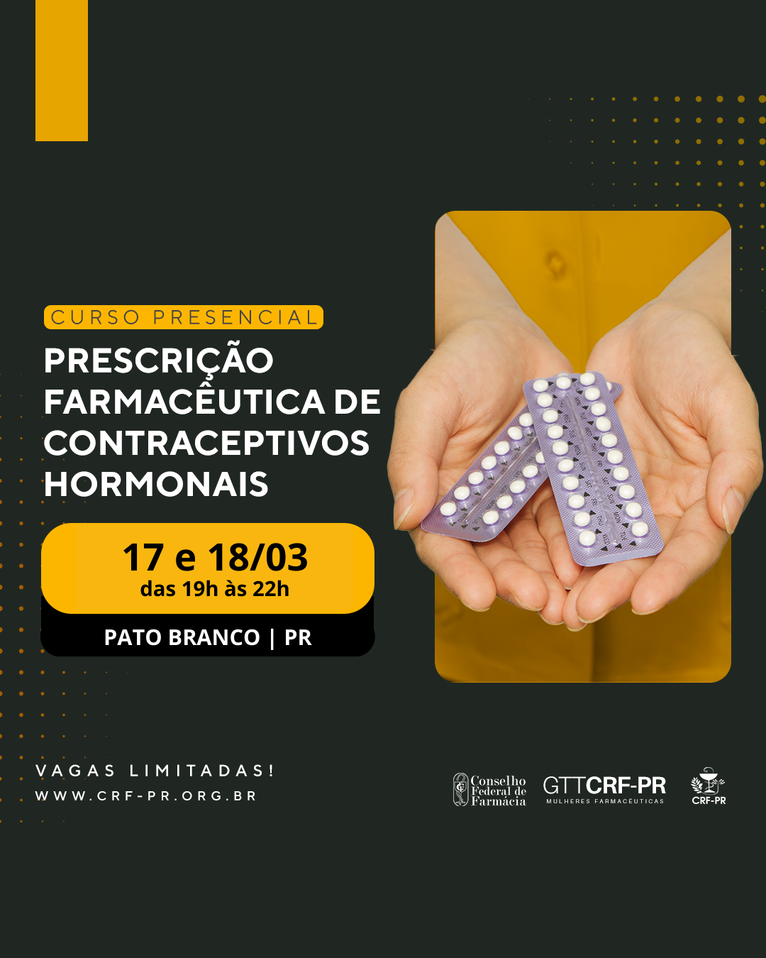 Curso Prescrição Farmacêutica de Contraceptivos Hormonais | Pato Branco/PR