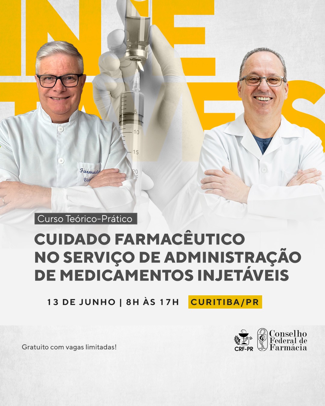 Curso Cuidado Farmacêutico no Serviço de Administração de Medicamentos Injetáveis | Curitiba/PR