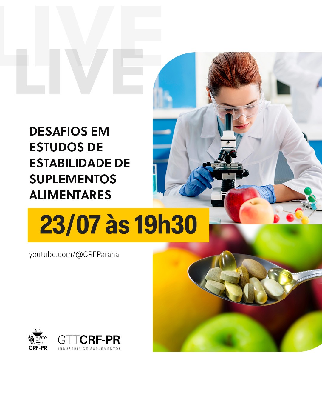 LIVE: Desafios em Estudos de Estabilidade de Suplementos Alimentares
