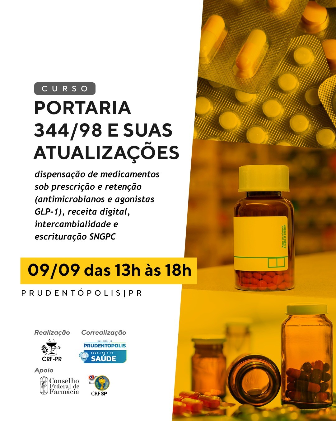 Curso sobre Portaria 344/98 e suas atualizações | Prudentópolis/PR